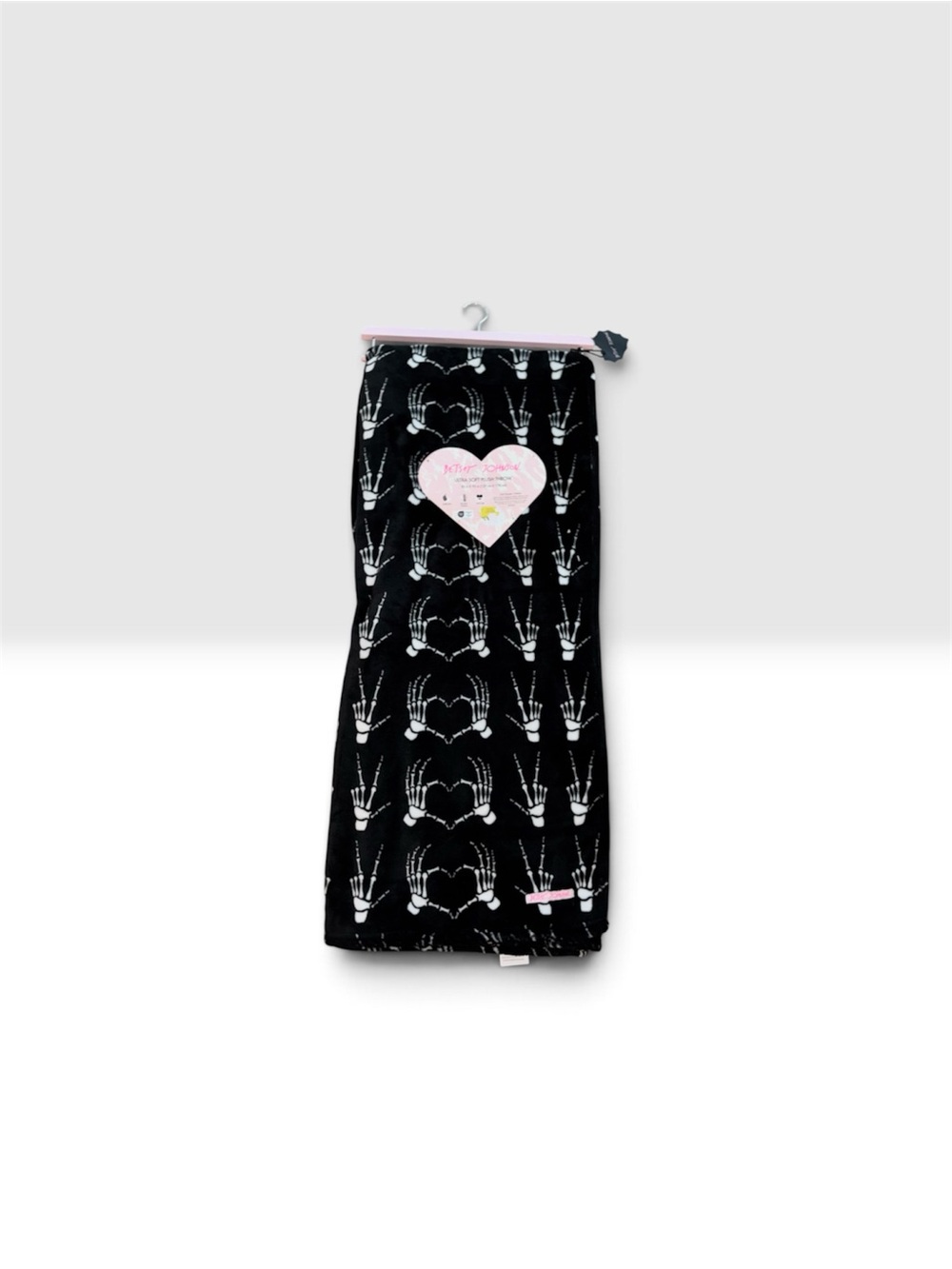 Kids Black Skeleton Hand Print Leggings